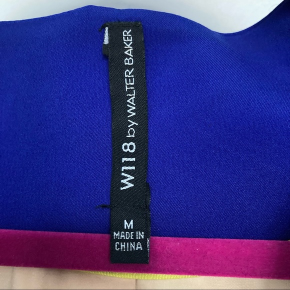 Walter Baker Mullet Blazer Cut out Cropped Back Bright Blue size Medium - Picture 2 of 11